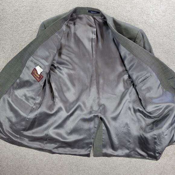 VTG Chaps Ralph Lauren Ranger 1998 Jacket Mens 46R Gray Wool Cashmere Blend - Picture 4 of 15